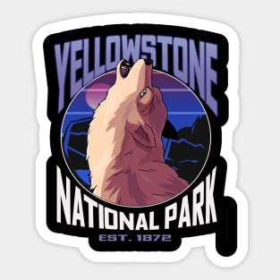 Yellowstone National Park Wolf Sticker